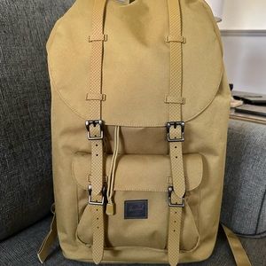 Herschel Tan Backpack with Buckle Straps